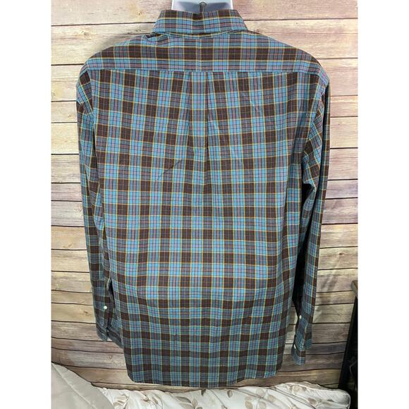 Ralph Lauren Button Down Shirt Men’s Size 2XL Long Sleeve Plaid Blue Classic Fit - Picture 3 of 9